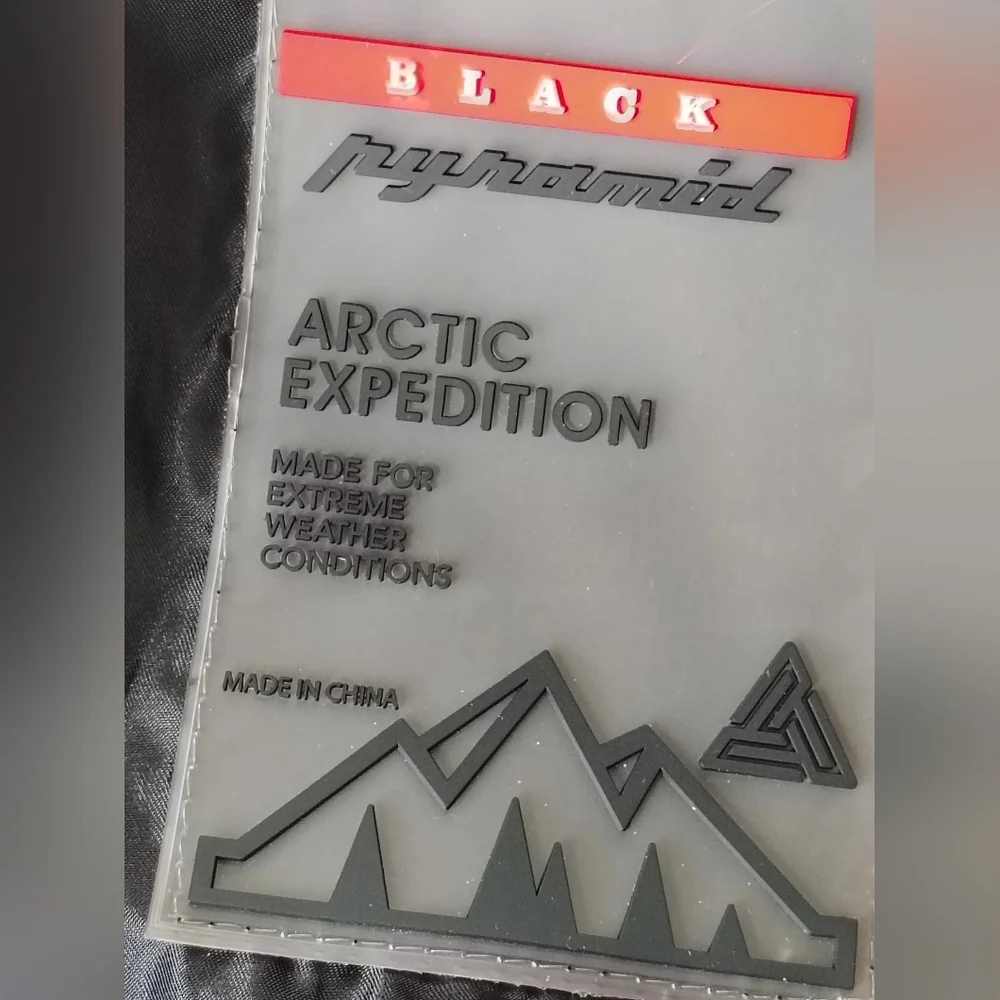 Black Pyramid Arctic Expedition Puffer Jacket Black And Grey  Size L